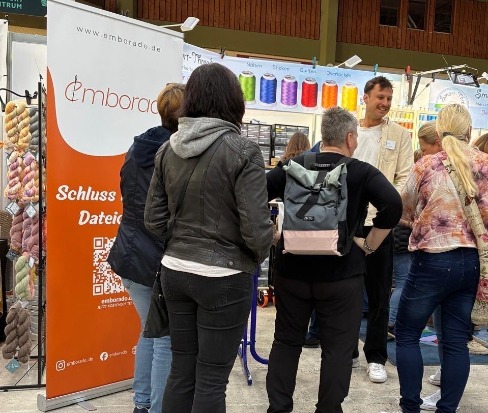 emborado am Stand von Smart Thread bei den Allgäuer Nadelstichen 2026 in Oberstdorf