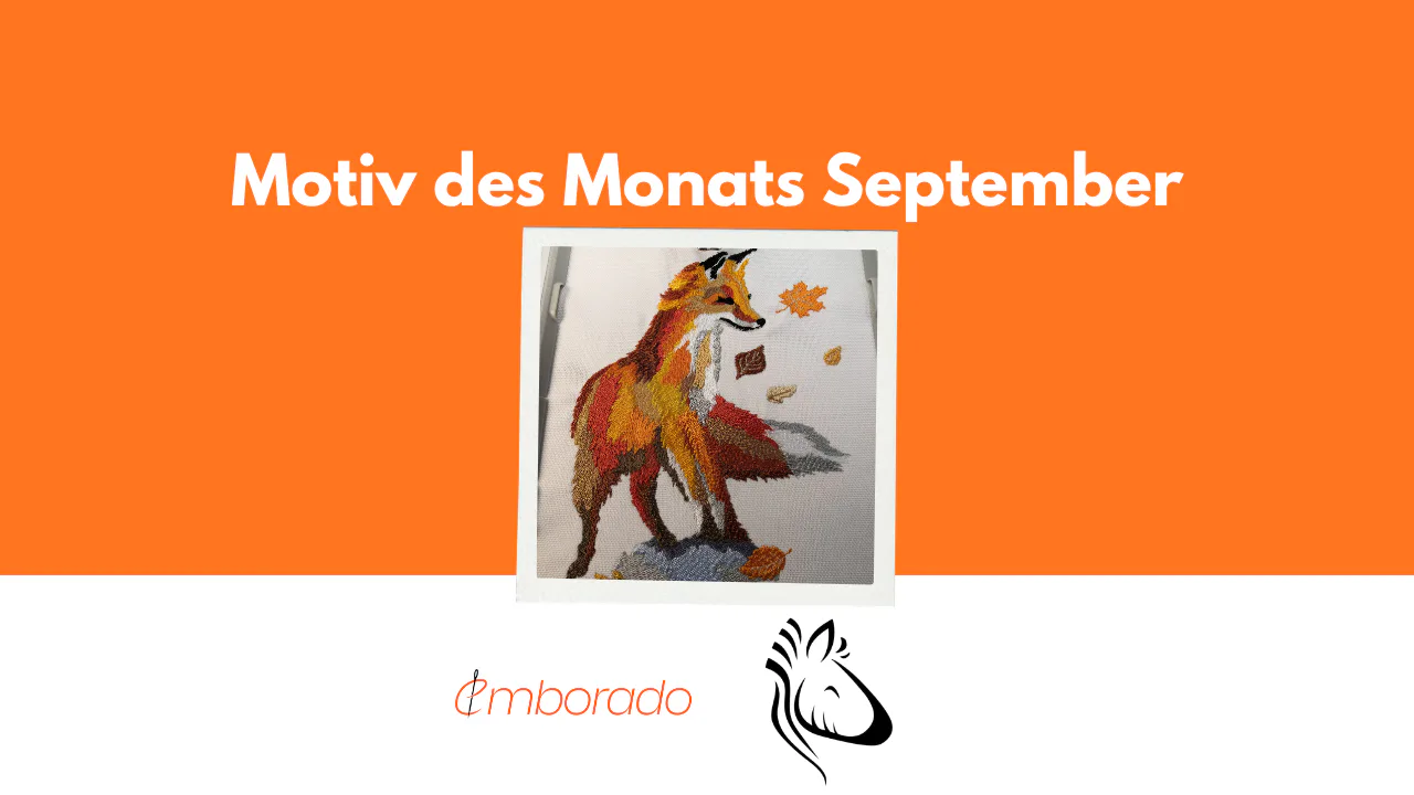 Motiv des Monats September 2026: Herbstlicher Fuchs von Stickzebra