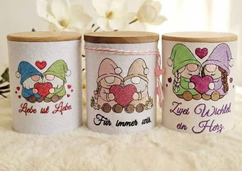 Valentinstag Stickdateien gratis: Valentinswichtel von Made by Vina