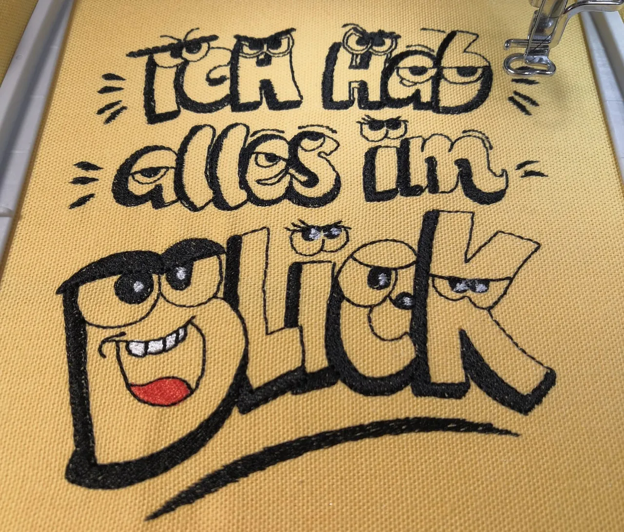 Glotzi Text Stickmotiv von DIY Mibimo