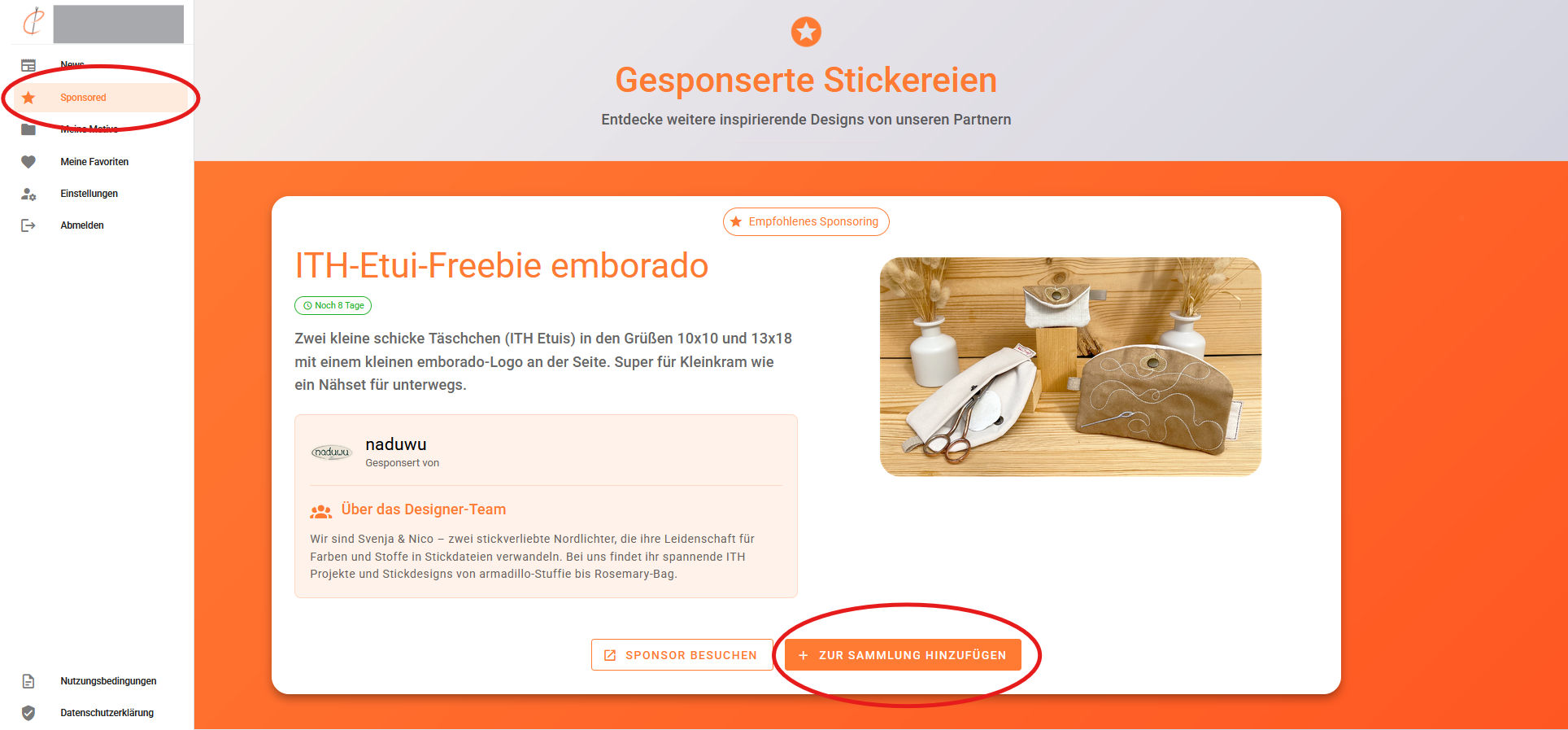 Free embroidery files at emborado under /sponsored