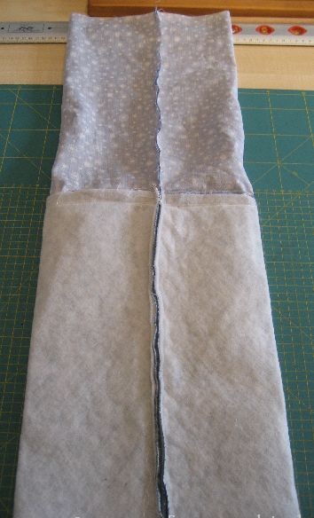 Turn the lining up and press