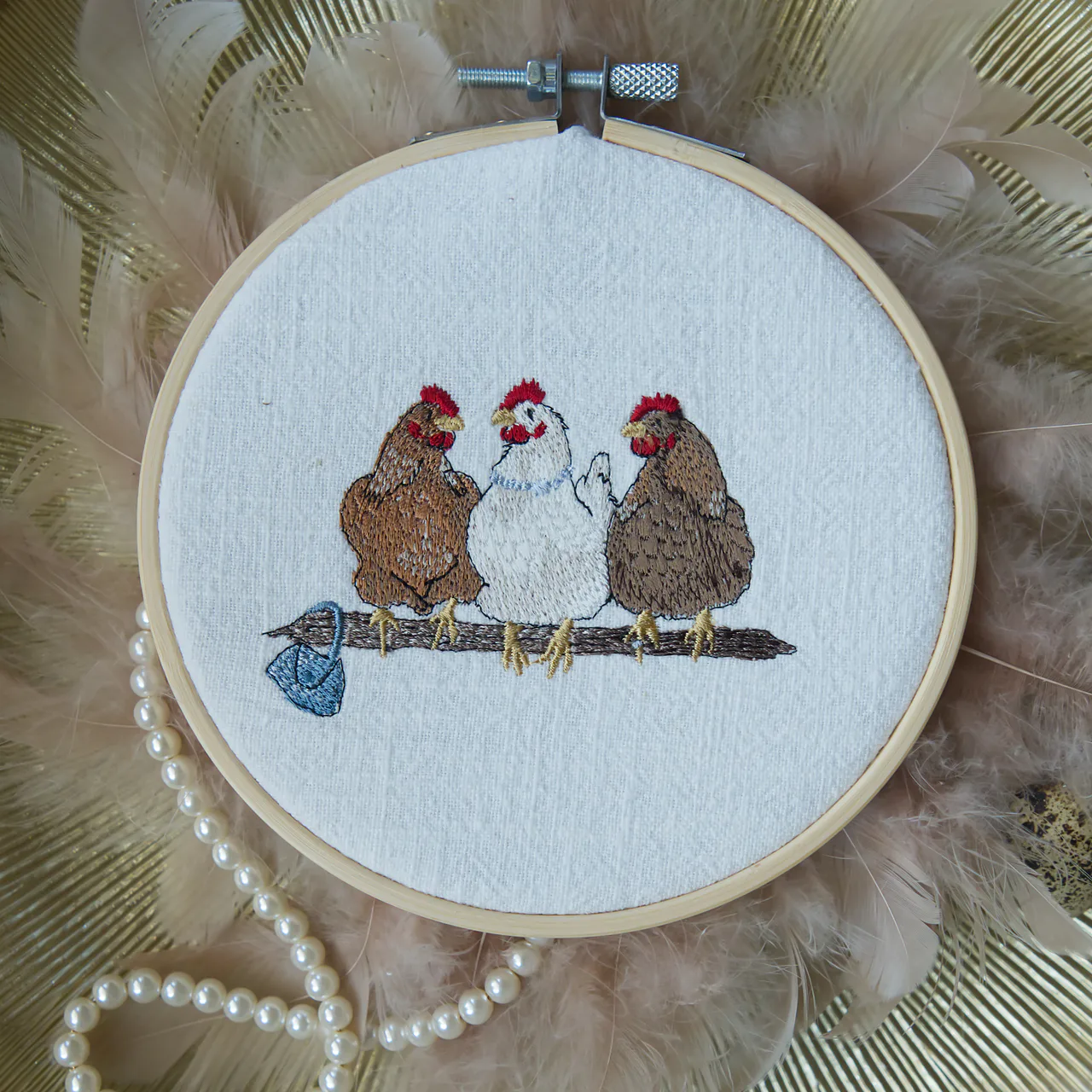 Stickdatei 3 Hühnerfreundinnen von CoraDesign